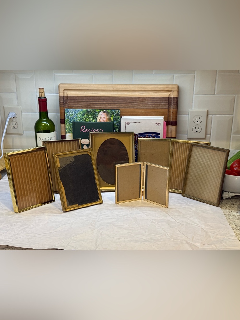 Gold Tone Multi-Opening Photo Frame Set